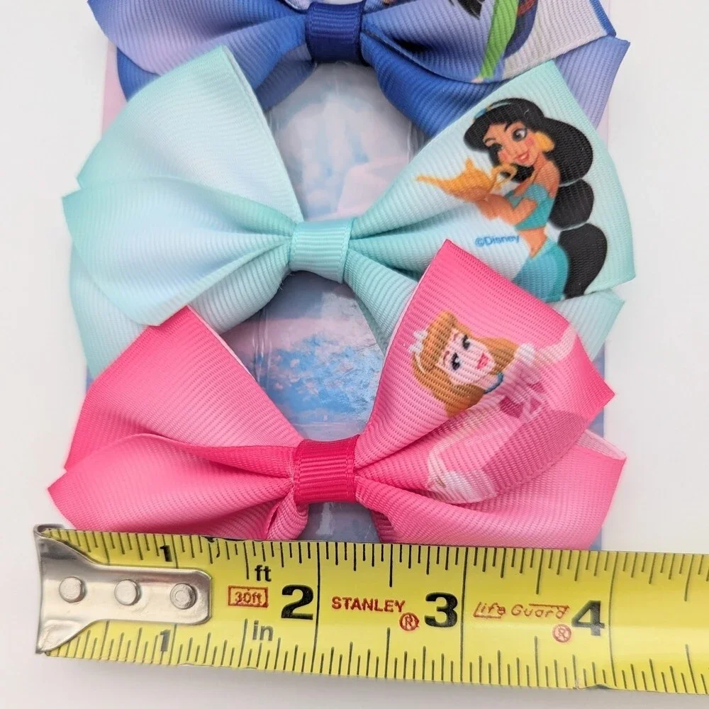 NWT 7 Colorful Disney Princess Hair Bow Clips